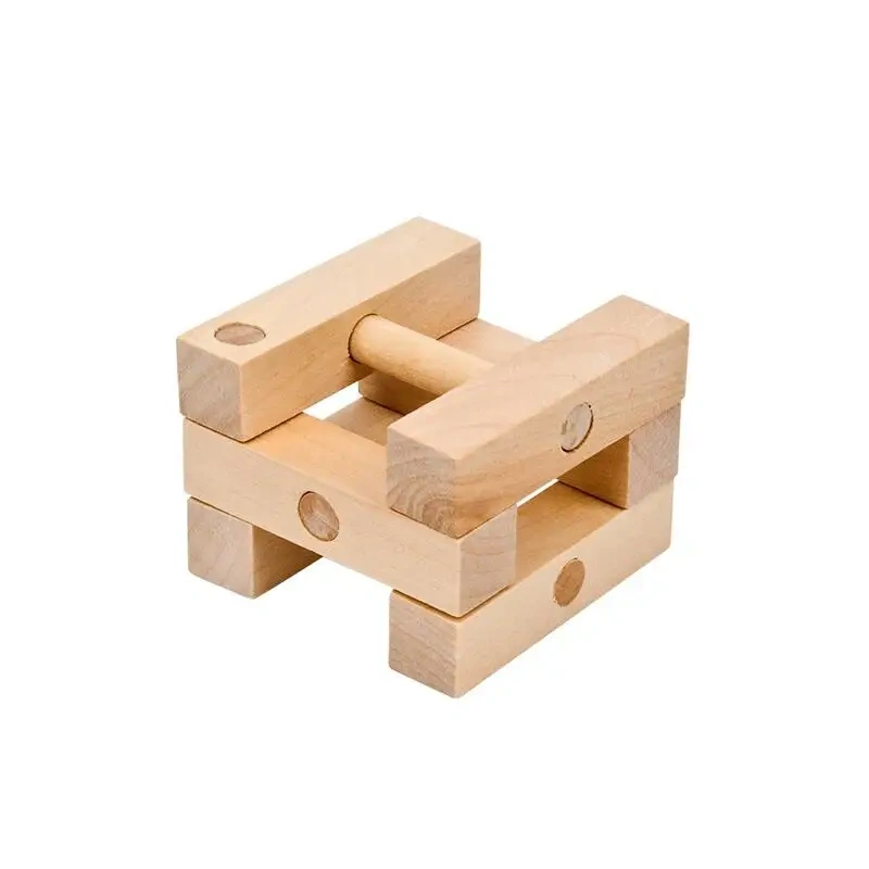 Three Dimension Mind Brain Teaser Wooden Interlocking Puzzles Game for Kids and Adults