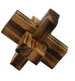 Classic Wooden Brain Teaser Wood Burr Puzzles Game for Adults Kids