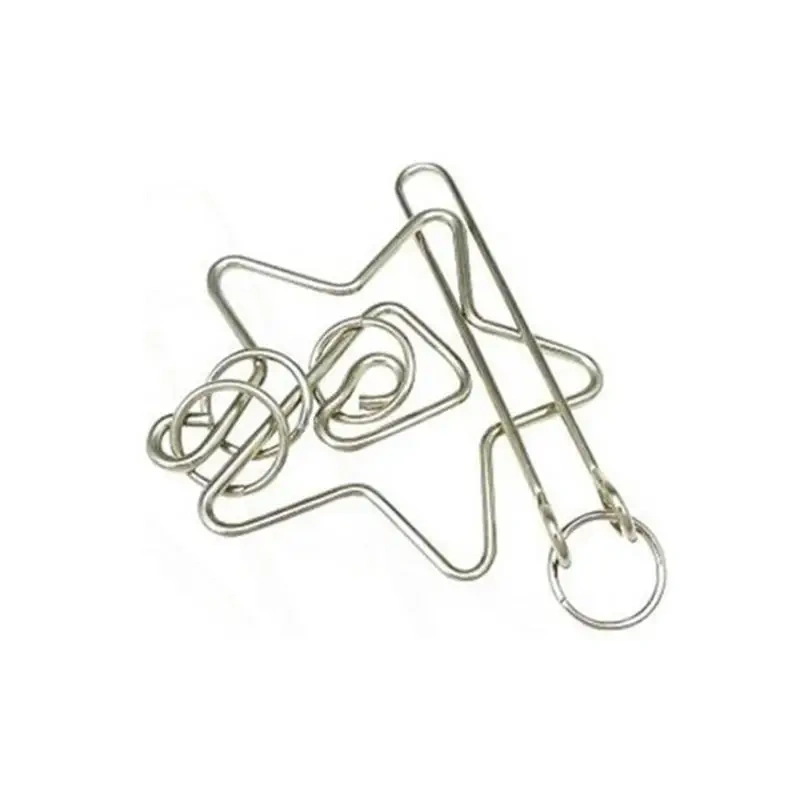 5PCS/Set Classic Metal Wire Puzzles Game for Children Adults