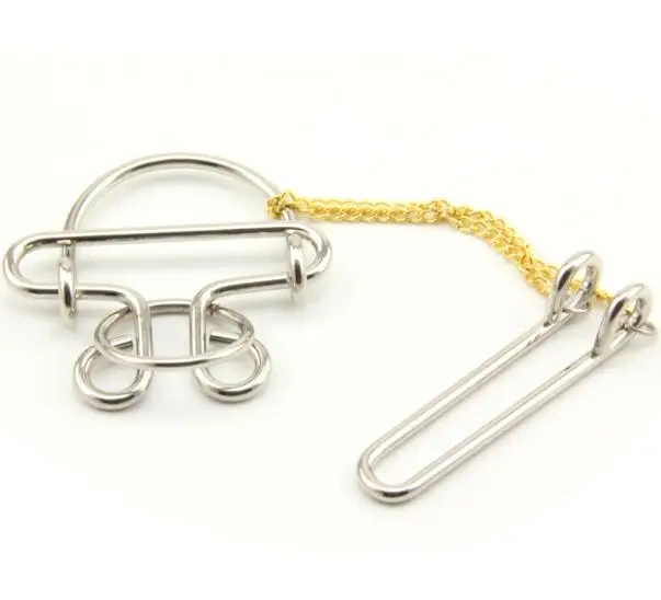 Classic Intelligence Metal Wire Puzzle Baffling Brain Teaser Magic Rings Puzzles Game for Adults Children