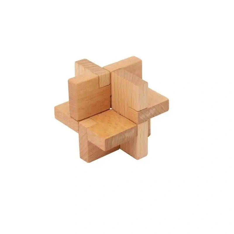 5PCS/LOT Wooden Puzzles Traditional Educational Brain Teasers Game