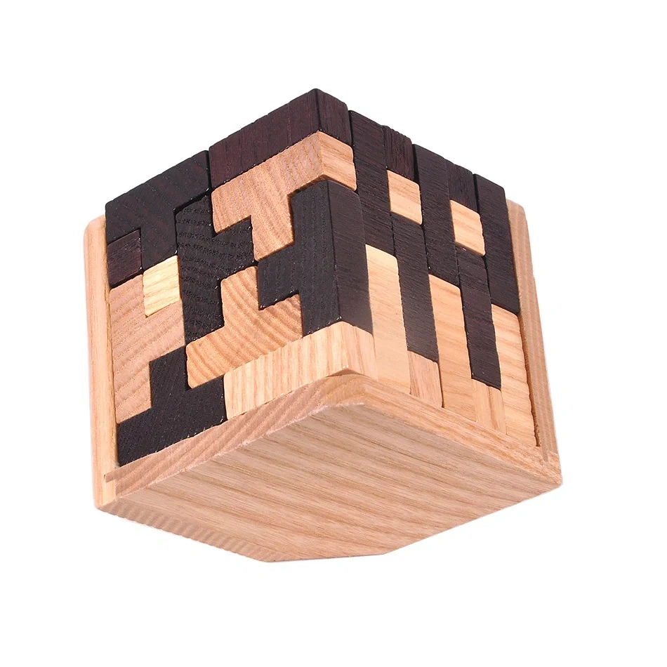 Classic 3D Wooden Brain Teasers Puzzles Game