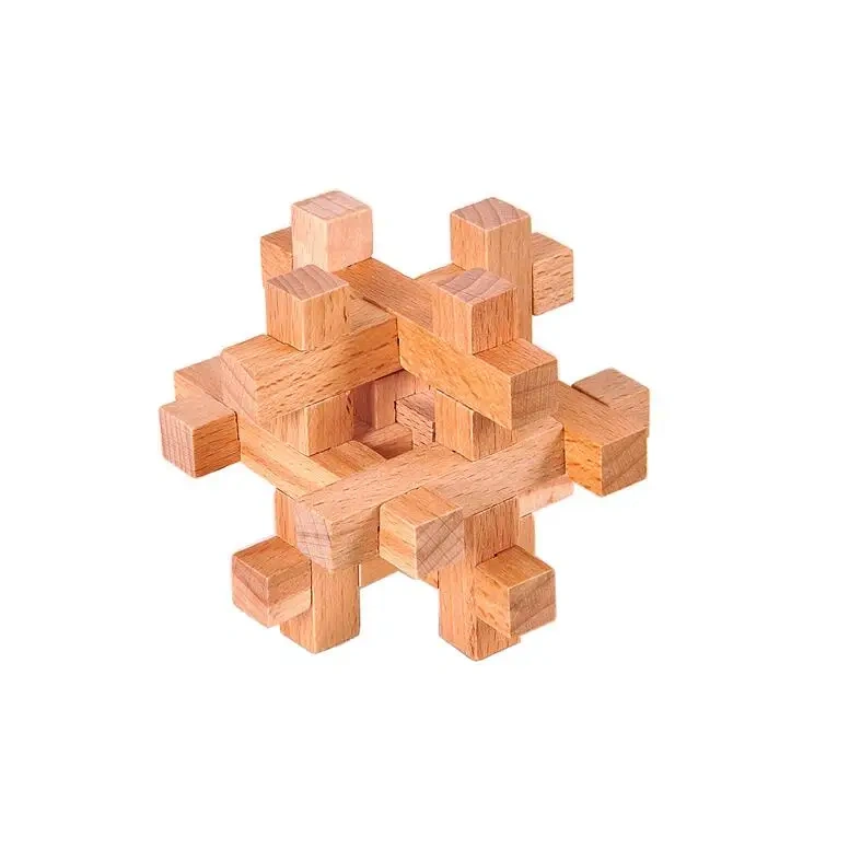5PCS/LOT Wooden Puzzles Traditional Educational Brain Teasers Game