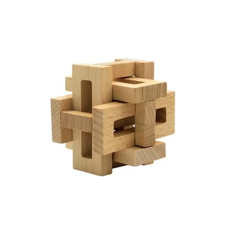 5PCS/LOT Wooden Puzzles Traditional Educational Brain Teasers Game