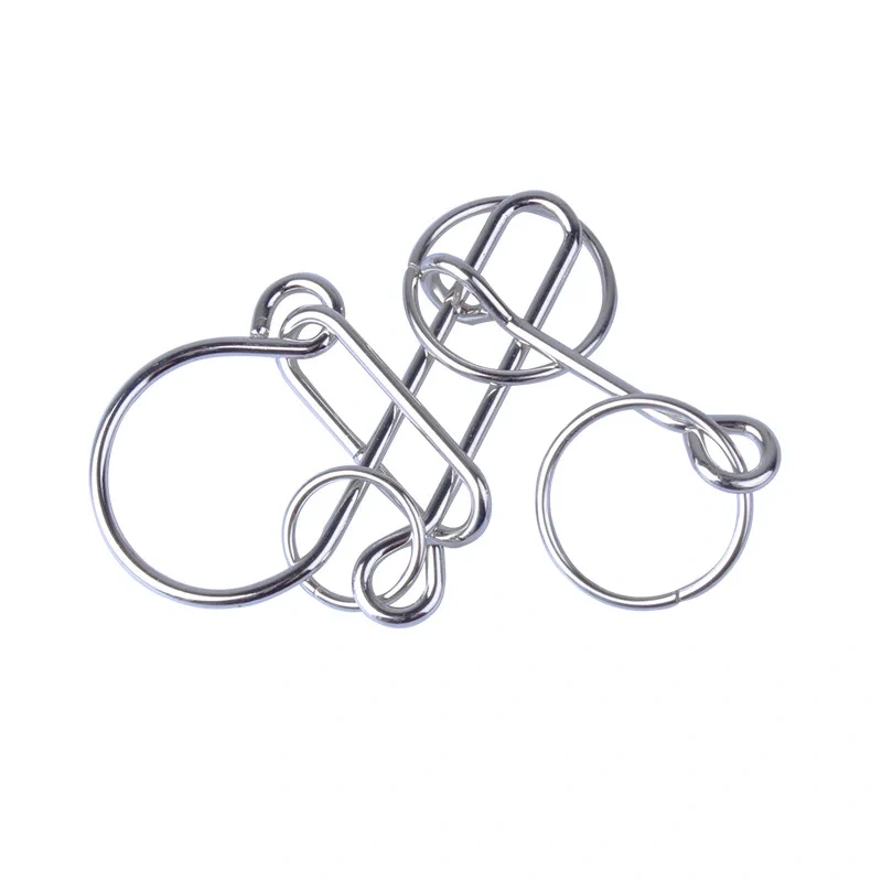 Classic Intelligence Metal Wire Puzzle Baffling Brain Teaser Magic Rings Puzzles Game for Adults Children