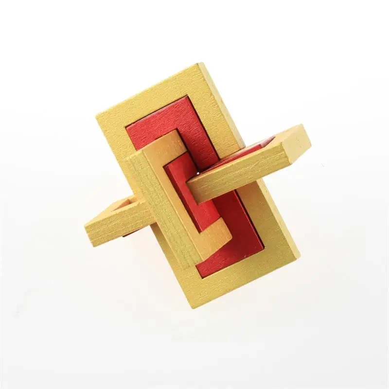 Intelligence Wooden Cross Brain Teasers Puzzles Game