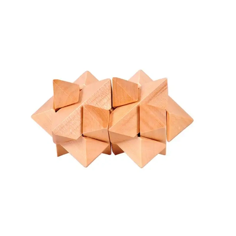 Classic 3D Wooden Puzzle Brain Teaser Interlocking Burr Puzzles Game for Adults Children