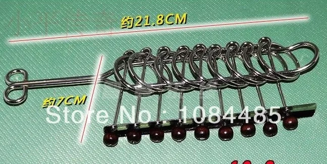 Chinese Ring Puzzle Nine Linked Rings Puzzle Classic Metal Brain Teaser Puzzle Game Toy