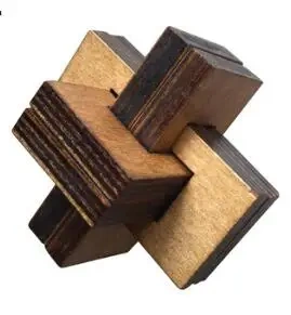 2017 New Wooden Puzzle Mind Brain Teasers Wood Burr Interlocking Puzzles Game for Adults Kids