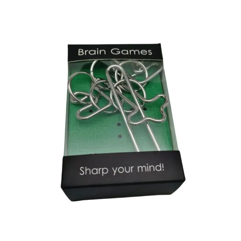 Hot Set Metal Wire Puzzle Baffling Magic Brain Teaser Puzzles Game Toys for Children Adults