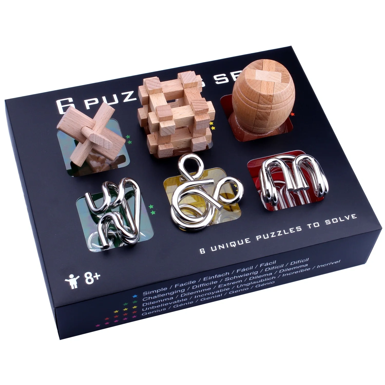 Boutique Magic Wooden Burr Puzzle Mind Logic Maze Brain Teasers Puzzles Game Gift