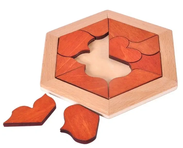 Wooden Board Puzzle Kids Educational Math Tangram Puzzles Game Toys for Adults Children