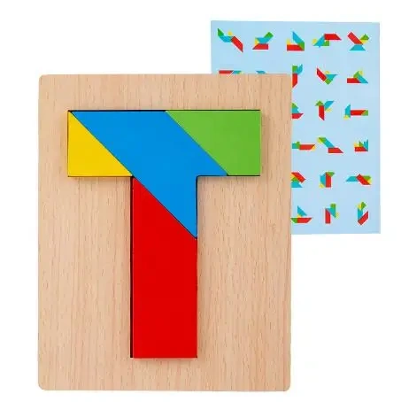 Wooden Board Puzzle Kids Educational Math Tangram Puzzles Game Toys for Adults Children