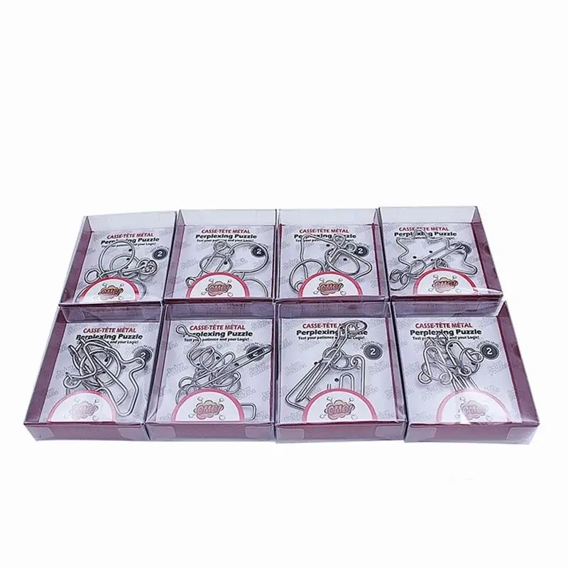 24PCS/Set Metal Wire Puzzle Brain Teaser Game for Adults Children