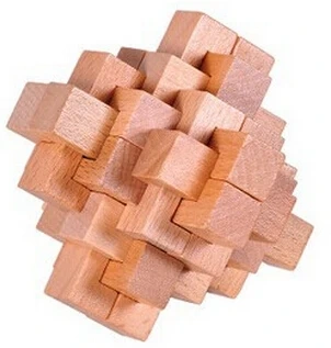 4PCS/Lot 3D Wooden Puzzle Brain Teaser Interlocking Burr Puzzles Game Toy for Adults Children Kids