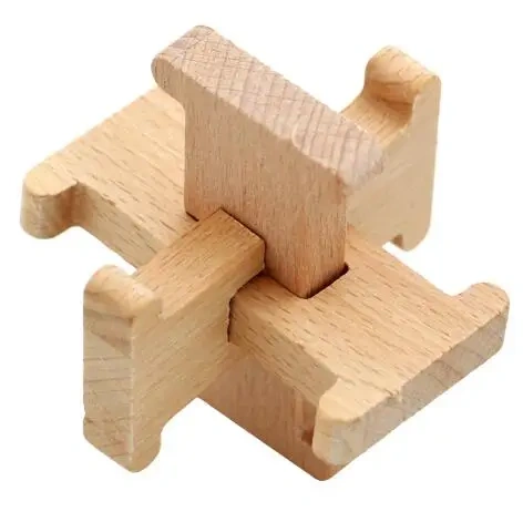 Classic Wooden Brain Teaser Wood Burr Puzzles Game for Adults Kids