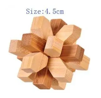 Classic Wooden Brain Teaser Wood Burr Puzzles Game for Adults Kids