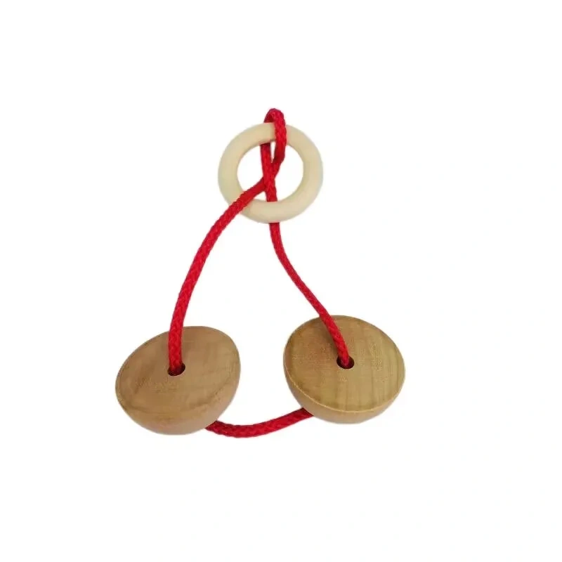 14/20PCS Wooden Rope Puzzles Game Magic Metal Loop Puzzle Brain Teasers Gift for Adults Kids