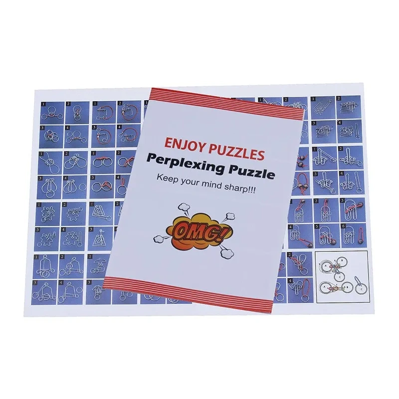 24PCS/Set Metal Wire Puzzle Brain Teaser Game for Adults Children