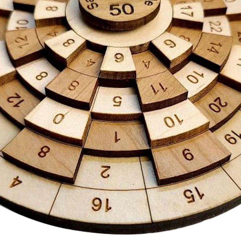 Mind Boggling Safecracker 50 Puzzle Classic Math Numbers Wood Puzzles Game for Adults Kids