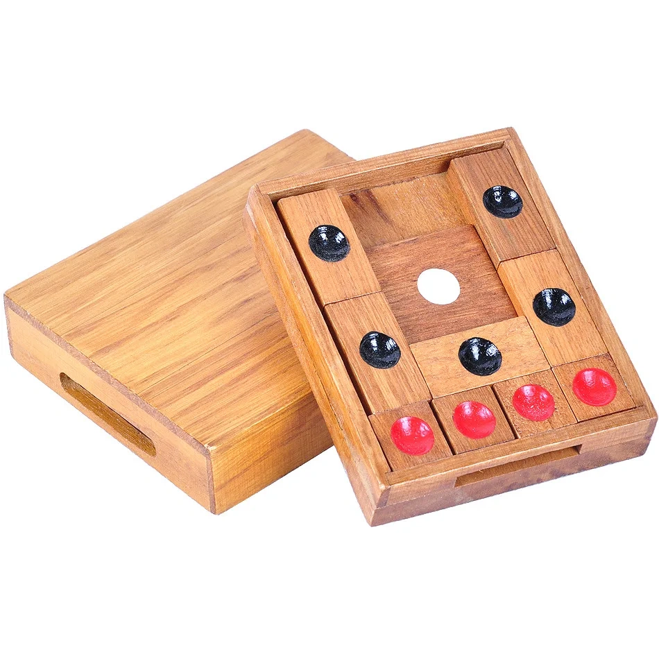 Traditional Wooden Puzzle Game Huarong Dao Sliding Puzzles for Adults Children