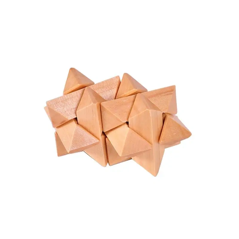 Classic 3D Wooden Puzzle Brain Teaser Interlocking Burr Puzzles Game for Adults Children