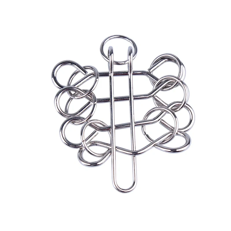 Classic Intelligence Metal Wire Puzzle Baffling Brain Teaser Magic Rings Puzzles Game for Adults Children