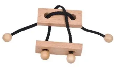 Metal Wooden Rope Puzzle Logic Mind Brain Teaser String Loop Rings Puzzles Game Toys for Adults Children