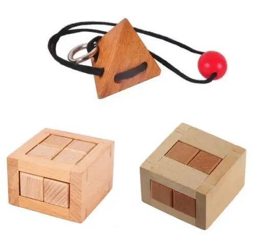 Classic Puzzle Mind Brain Teaser 2D 3D Wooden Puzzles Educational Game for Adults Children
