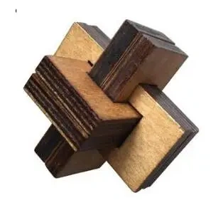 Classic Wooden Brain Teaser Wood Burr Puzzles Game for Adults Kids