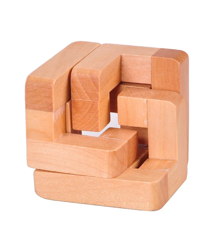 Three Parts Intelligence Wooden Brain Teasers Puzzles Game Toys for Adults Children