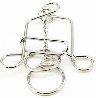 Classic Intelligence Metal Wire Puzzle Baffling Brain Teaser Magic Rings Puzzles Game for Adults Children