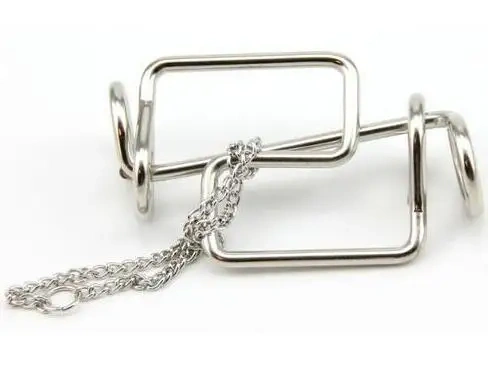 Classic Intelligence Metal Wire Puzzle Baffling Brain Teaser Magic Rings Puzzles Game for Adults Children
