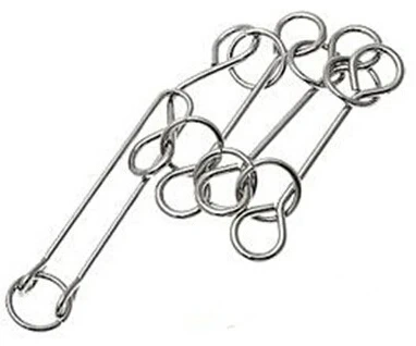 Classic Intelligence Metal Wire Puzzle Baffling Brain Teaser Magic Rings Puzzles Game for Adults Children