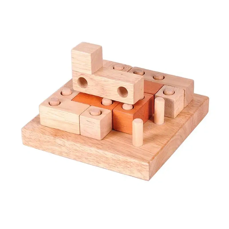 Wooden Puzzle Brain Teaser Interlocking Wood Puzzles Game for Adults Children