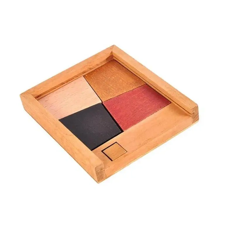 New Intelligence Wooden Puzzle Game Mind Brain Teaser Puzzles for Adults Children