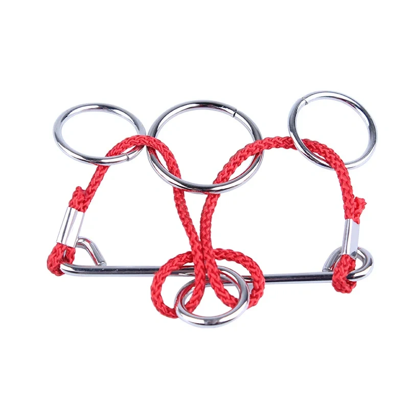 Classic Metal String Rope Puzzle Logic Mind Brain Teaser Game Toys for Adults Kids