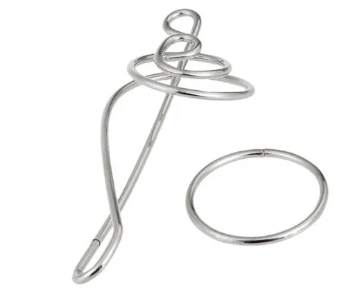 Classic Metal Wire Puzzle Magic Brain Teaser Ring Puzzles Game for Adults Kids