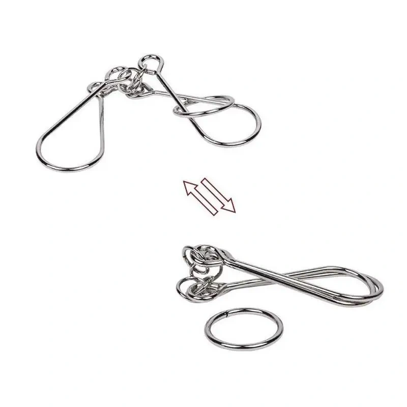 New Style Horseshoe Intelligence Metal Wire Puzzle Magic Brain Teasers Rings Game