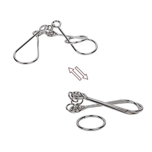 New Style Horseshoe Intelligence Metal Wire Puzzle Magic Brain Teasers Rings Game