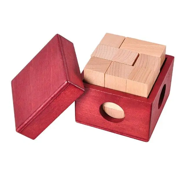Soma Puzzle 3D Logic Wooden Cube Brain Teaser Puzzles Game Toy for Adults Children
