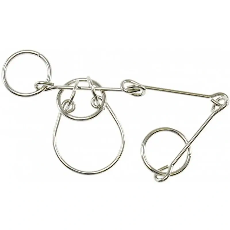 Classic Intelligence Metal Wire Puzzle Baffling Brain Teaser Magic Rings Puzzles Game for Adults Children