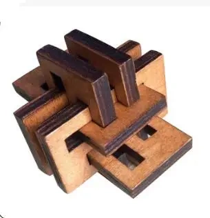 2017 New Wooden Puzzle Mind Brain Teasers Wood Burr Interlocking Puzzles Game for Adults Kids