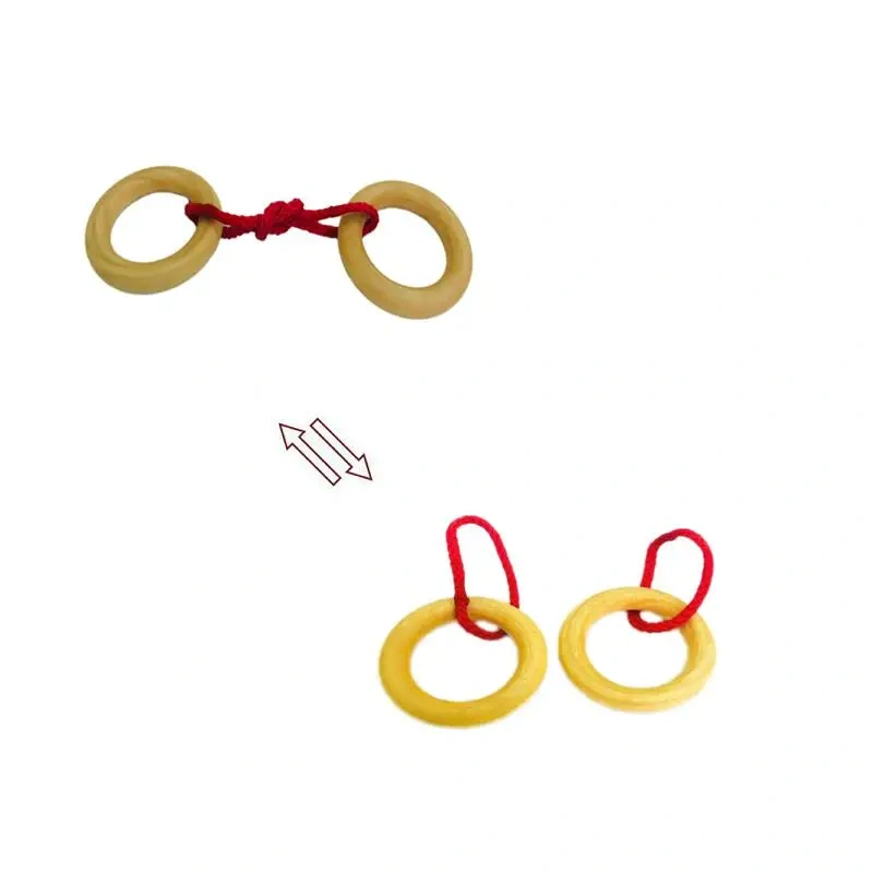 2022 New Mind-stimulating Wooden Rings Rope Puzzle Logic Brain Teasers Puzzles Game