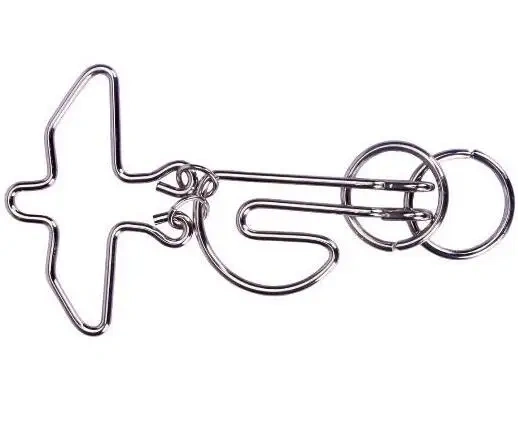 Classic Intelligence Metal Wire Puzzle Baffling Brain Teaser Magic Rings Puzzles Game for Adults Children