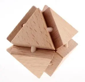 Classic Wooden Brain Teaser Wood Burr Puzzles Game for Adults Kids