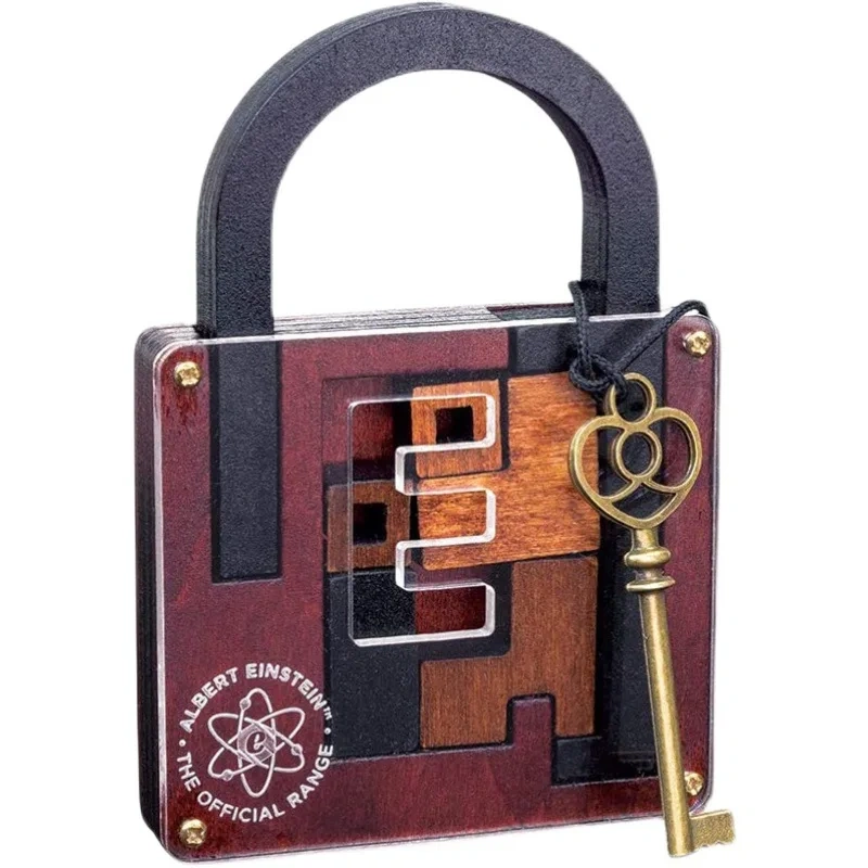 High Difficulty Level Intelligence Lock Puzzle Classic Wooden Brainteaser Puzzles Game for Adults