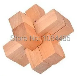 4PCS/Lot 3D Wooden Puzzle Brain Teaser Interlocking Burr Puzzles Game Toy for Adults Children Kids