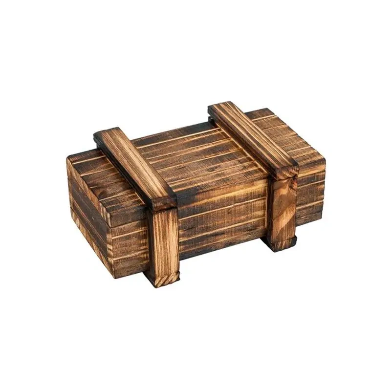 Classic Wooden Brain Teaser Magic Box Puzzle for Adults and Kids