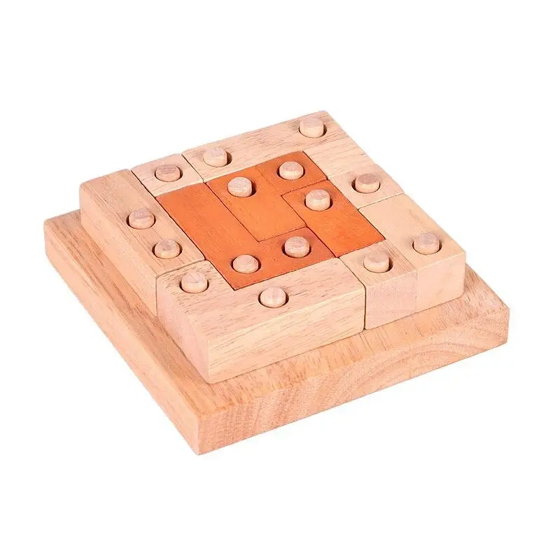 Wooden Puzzle Brain Teaser Interlocking Wood Puzzles Game for Adults Children